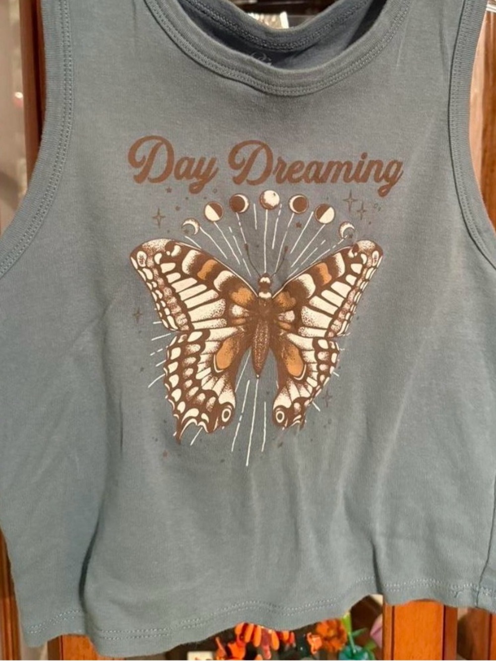 Day Dreaming Butterfly Tank Top - Blue